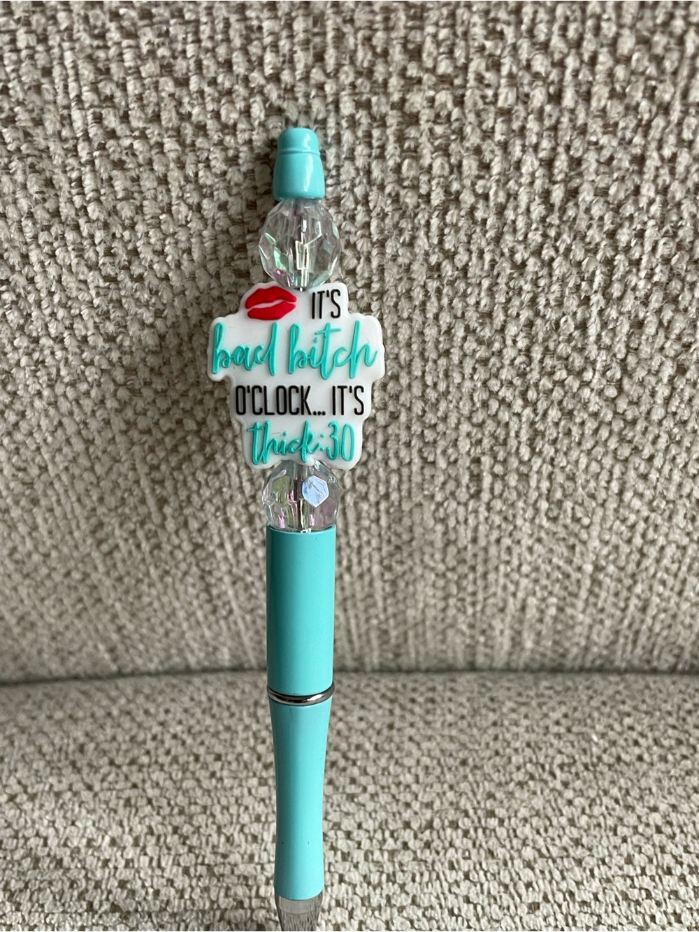 Turquoise 'It's Bad B*#~!O'Clock' Decorative Gel Pen